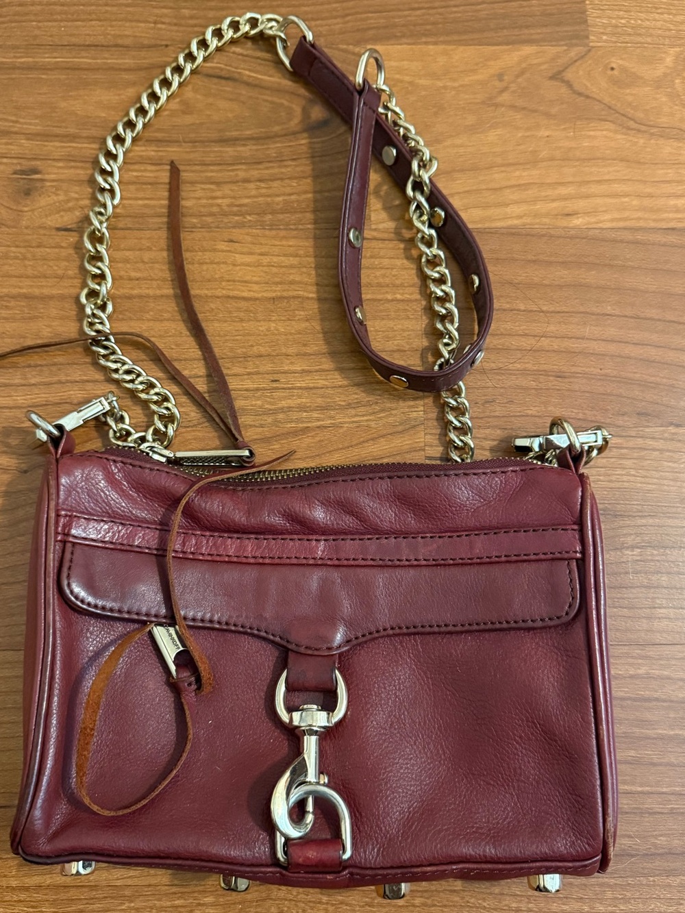 Rebecca Minkoff Burgundy Leather Crossbody